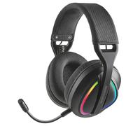 Mars Gaming MHW-Quasar Casque Gaming sans Fil ARGB Flow | Tri-Mode 2.4G PRO + Bluetooth 6.0 + Câble, Batterie 40h, Drivers 50mm, Microphone Amovible, Coussinets et Arceau AIR, Noir