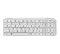 Mars Gaming MK-SILENKEYS, Français, Clavier sans Fil Full-Format Compact, Profil Bas, Switchs Ciseaux Silencieux, Touche Copilot AI, Bluetooth 5.1 Dual 2.4GPRO, Batterie 200h, PC, Mac, Blanc