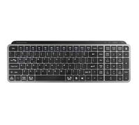 Mars Gaming MK-SILENKEYS, Inglese US, Clavier sans Fil Full-Format Compact, Profil Bas, Switchs Ciseaux Silencieux, Touche Copilot AI, Bluetooth 5.1 Dual 2.4GPRO, Batterie 200h, PC, Mac, Noir