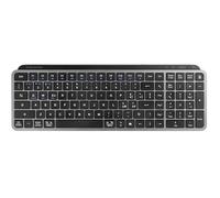 Mars Gaming MK-SILENKEYS, Italiano, Clavier sans Fil Full-Format Compact, Profil Bas, Switchs Ciseaux Silencieux, Touche Copilot AI, Bluetooth 5.1 Dual 2.4GPRO, Batterie 200h, PC, Mac, Noir
