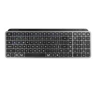 Mars Gaming MK-SILENKEYS, Portoghese, Clavier sans Fil Full-Format Compact, Profil Bas, Switchs Ciseaux Silencieux, Touche Copilot AI, Bluetooth 5.1 Dual 2.4GPRO, Batterie 200h, PC, Mac, Noir