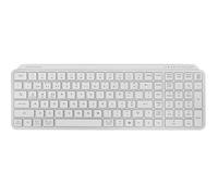 Mars Gaming MK-SILENKEYS, Portoghese, Clavier sans Fil Full-Format Compact, Profil Bas, Switchs Ciseaux Silencieux, Touche Copilot AI, Bluetooth 5.1 Dual 2.4GPRO, Batterie 200h, PC, Mac, Blanc