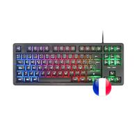 Mars Gaming MK023, Langue Français, Clavier Gaming TKL, Technologie Hybride H-Mech, Éclairage FRGB Rainbow, Anti-ghosting, Compatibilité Universelle, Noir