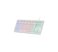 Mars Gaming MK023W Clavier Gamer TKL USB AZERTY FR Blanc - Switches H-Mech Red, Anti-Ghosting, Rétroéclairage FRGB, Compatible Windows/Linux/PS/Xbox/Switch
