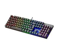 Mars Gaming MK422 Noir, Clavier Mécanique Gaming RGB, Antighosting, Switch Mécanique Bleu, Langue Française