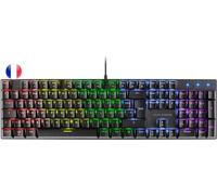 Mars Gaming MK422 Noir, Clavier Mécanique Gaming RGB, Antighosting, Switch Mécanique Marron, Langue Française