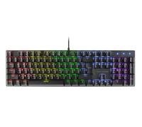 Mars Gaming MK422 Noir, Langue US, Clavier Mécanique Gaming RGB, Antighosting, Switch Mécanique Marron