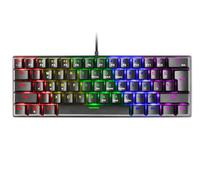 Mars Gaming MK60 Noir, Clavier Gaming Mécanique FRGB, Antighosting, Switch Mécanique Bleu, Langue US