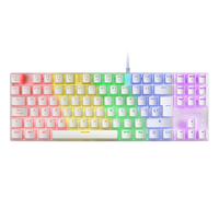 Mars Gaming Clavier mécanique MKMINIPRO 60% Hot-swap RGB Antighosting AZERTY Blanc Switch bleu