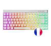 Mars Gaming MKCLOUDWBFR clavier USB + Bluetooth AZERTY Français Blanc