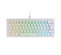 Mars Gaming MKMINIPRO, Anglais US, Clavier mécanique Compact 60%, commutateurs mécaniques Hot-Swappable, éclairage RGB Chrome, Antighosting, Multiplateforme, Switch Bleu, US, Blanc