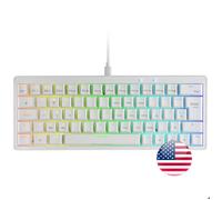 Mars Gaming MKMINIPRO, Clavier Mécanique 60% Hot-Swappable, Éclairage RGB, Antighosting, Switch Bleu, Layout US, Blanc