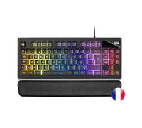 Mars Gaming MKMINIPRO, Clavier Mécanique Ultra-Compact 60%, Commutateurs Mécaniques Hot-Swap, Éclairage RGB Chroma, Clavier Gaming Antighosting, Multiplateforme, Switch Bleu Français, Blanc