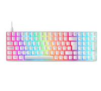 Mars Gaming MKMINIPRO, Clavier Mécanique Ultra-Compact 60%, Commutateurs Mécaniques Hot-Swap, Éclairage RGB Chroma, Clavier Gaming Antighosting, Multiplateforme, Switch Bleu Français, Blanc