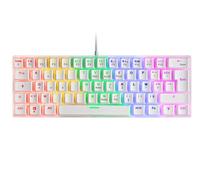 Mars Gaming MKMINIPRO, Clavier Mécanique Ultra-Compact 60%, Commutateurs Mécaniques Hot-Swap, Éclairage RGB Chroma, Clavier Gaming Antighosting, Multiplateforme, Switch Bleu Français, Blanc