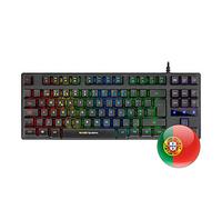 Mars Gaming MKTKLPT, Clavier Gaming H-Mech, Éclairage RGB 8 effets, Antighosting, Langue Portugaise