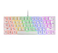 Mars Gaming MKMINIPRO, Clavier mécanique Ultra-Compact 60%, commutateurs mécaniques Hot-Swappable, éclairage RGB Chrome, Clavier Gaming Antighosting, Multiplateforme, Switch Silencieux, US, Noir
