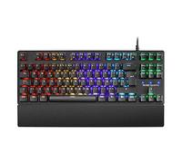 Mars Gaming MKMINIPRO, Clavier mécanique Ultra-Compact 60%, commutateurs mécaniques Hot-Swappable, éclairage RGB Chrome, Clavier Gaming Antighosting, Multiplateforme, Switch Silencieux, US, Noir