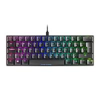 Mars Gaming MKMINIPRO, Clavier mécanique Ultra-Compact 60%, commutateurs mécaniques Hot-Swappable, éclairage RGB Chrome, Clavier Gaming Antighosting, Multiplateforme, Switch Silencieux, US, Noir