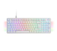 MARS GAMING MKPRO, Clavier Mécanique Gaming Complet, RGB Chroma, Switches Mécaniques Hot-Swap, Antighosting, Molette de Contrôle, Logiciel Avancé, Multiplateforme, Switch Silent, Portugais, Blanc