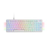MARS GAMING MKPRO, Clavier Mécanique Gaming Complet, RGB Chroma, Switches Mécaniques Hot-Swap, Antighosting, Molette de Contrôle, Logiciel Avancé, Multiplateforme, Switch Silent, US, Blanc