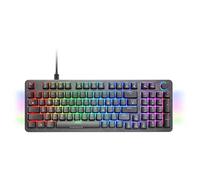 MARS GAMING MKPRO, Clavier Mécanique Gaming Complet, RGB Chroma, Switches Mécaniques Hot-Swap, Antighosting, Molette de Contrôle, Logiciel Avancé, Multiplateforme, Switch Silent, US, Noir
