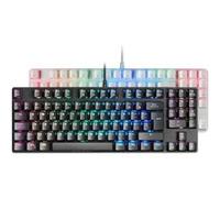 Mars Gaming MKMINIPRO, Clavier mécanique Ultra-Compact 60%, commutateurs mécaniques Hot-Swappable, éclairage RGB Chrome, Clavier Gaming Antighosting, Multiplateforme, Switch Silencieux, US, Noir