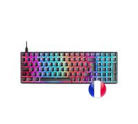Mars Gaming MKULTRA Clavier Gamer USB AZERTY Français Noir - Switches OUTEMU SQ, RGB Chroma, Touches PBT Pudding, Anti-Ghosting, Format 96%, Compatible Windows/macOS/Linux
