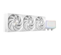 Mars Gaming ML-PROII360 Refroidissement Liquide AIO 600W TDP, Pompe 4ème Gén Opti-Chamber Base en Cuivre et Microcanaux, 3x Ventilateur 120mm FDB, Bloc en Aluminium Brossé avec FRGB Linéaire, Blanc