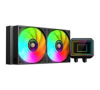 Mars Gaming ML-TWO240, Refroidissement Liquide AIO 450W TDP, 2x Ventilateur ARGB Infinity Mirror 12cm FDB, Noyau en Cuivre et Aluminium, Pompe Opti-Chamber 4ème Gén et Microcanaux, Noir