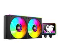 Mars Gaming ML-VISIONII240 Refroidissement Liquide AIO 500W TDP, Écran IPS 2,8" 360º, Pompe 4e Gén Opti-Chamber avec Base en Cuivre et Microcanaux, 2x Ventilateurs 120mm ARGB Infinity Mirror, Noir