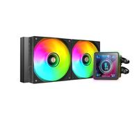 Mars Gaming ML-VISIONPRO240, Refroidissement Liquide AIO, TDP 500W, 2x Ventilateurs ARGB 120mm FDB avec Noyau en Cuivre et Aluminium, Écran LCD IPS 4” Amovible, Opti-Chamber 3e Génération, Noir