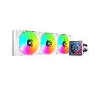 Mars Gaming ML-VISIONPRO360, Refroidissement Liquide AIO, TDP 600W, 3x Ventilateurs ARGB 120mm FDB avec Noyau en Cuivre et Aluminium, Écran LCD IPS 4” Amovible, Opti-Chamber 3e Génération, Blanc