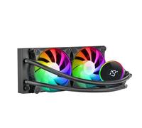 Mars Gaming MLLCD240, Refroidissement Liquide AIO, TDP 500W, 2x Ventilateurs FDB ARGB 120mm, Écran LCD avec Surveillance Température, Pompe Opti-Chamber 3e Gén., Multisocket Universel, Noir