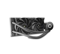 Mars Gaming MLPRO240, Refroidissement Liquide CPU Professionnel, TDP 450W, 2x Ventilateurs FDB Ultra-silencieux, Pompe Opti-Chamber avec Anneau Lumineux Blanc, Multisocket Universel, Noir