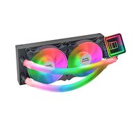 Mars Gaming – Refroidissement liquide CPU MLULTRA240, TDP 500W, Miroir infini, 2x vent FDB ARGB, Noir