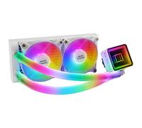 Mars Gaming Refroidissement liquide CPU MLULTRA240W – TDP 500W, Miroir infini, ARGB Blanc