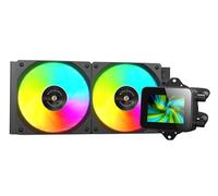 Mars Gaming ML-VISION240, Refroidissement Liquide AIO, TDP 500W, 2x Ventilateurs ARGB avec Noyau en Cuivre et Aluminium FDB, Écran LCD IPS 4:3 Rotation 360° et Logiciel, Multisocket Universel, Noir