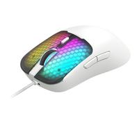Mars Gaming MM-VIPER, Souris Gaming Ultralégère 56g, RGB Chroma Personnalisable, Capteur Optique A825PRO, 12800 DPI et 1000Hz, Switchs Mécaniques HUANO, Logiciel Dédié, Câble Tressé USB-A/USB-C, Blanc