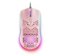 Mars Gaming MMAX Rose, Souris Ultralight 69g, RGB 12400 DPI, Câble Flex, Soft