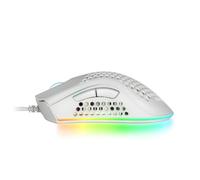 Mars Gaming MMEX Blanc, Souris Gamer RGB, 32K DPI, Câble Feather, Switches Optiques