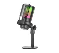 Mars Gaming MMICSE, Microphone de Studio ARGB Professionnel, ADC Ultra Haute Définition 196kHz 24-bit, Support Anti-Choc + Filtre Métallique Pop Mesh, Contrôle du Volume et du Mute, Noir