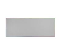 Mars Gaming MMP224 Tapis de Souris de Jeu XXL 880 x 330 mm, Bords Arc-en-Ciel, Base antidérapante en Caoutchouc Naturel, Surface nanotextile de Haute précision, Tapis de Souris Flexible, Blanc