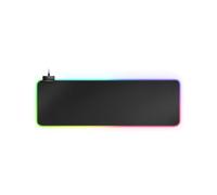 Mars Gaming MMPRGB2 Tapis de Souris Gaming XXL 800x300mm, Surface Nanotextile, Rétroéclairage RGB 12 Effets, HUB USB 2.0 x2, Base Antidérapante