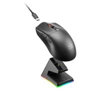 Mars Gaming MMW-ELITE, Souris Sans Fil Gaming, Bluetooth 5.4 + 2.4GPRO + Câble, Capteur Optique PixArt PAW3311PRO 20000 DPI, Ultralégère 69g, 6 Boutons, Écran OLED, Base de Charge Magnétique RGB, Noir