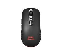 MARS GAMING MMW2 - Souris - ergonomique - pour droitiers - optique - 6 boutons - sans fil - 2.4 GHz - récepteur sans fil USB - noir