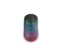 MARS GAMING MMW3 - Souris - pour droitiers - optique - 6 boutons - sans fil - 2.4 GHz - récepteur sans fil USB - noir