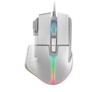 Mars Gaming Souris gaming MMXTW - RGB, 12800 DPI, 9 boutons, switchs Huano, repose-pouce - Blanc