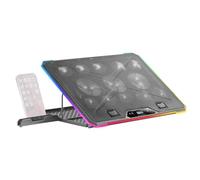 Refroidissement Base et Stand ARGB 17" MNBC13, 13x Ventilateurs, Stand 8 Positions, Support Smartphone Noir