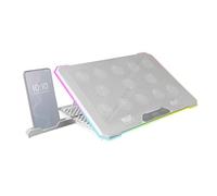 Base Réfrigérante et Support ARGB MNBC13, Portable jusqu'à 17", Blanc